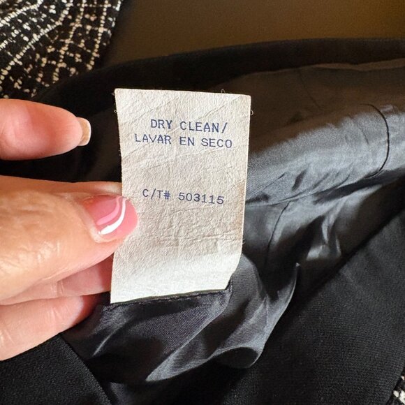 Danny & Nicole Womens Black White Tweed Zip Up Jacket Size 8 Office Evening - Picture 7 of 8